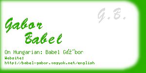 gabor babel business card